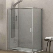 Καμπίνα Ντουζιέρας Ορθογώνια Συρόμενη Flora NFL10070100180 5,5mm 100 Clear-Chrome Karag 70x100x180cm Αλουμίνιο,Γυαλί