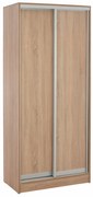 Ντουλάπα Adler HM2436.01 Δίφυλλη Συρόμενη 90x45x210cm Sonama Oak Δίφυλλη