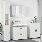 vidaXL Σετ Επίπλων Μπάνιου με συρτάρι 4 pcs Λευκό 30 x 35 x 192 εκ.