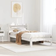 vidaXL Πλαίσιο Κρεβατιού Κεφαλάρι Λευκό 75x190εκ. Μασίφ Πεύκο