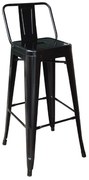 Σκαμπό Μπάρ Relix Black Ε5199,1 43X43Χ100 cm Metal