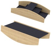 PawHut Τραμπάλα Ισορροπίας για Σκύλους, 2-σε-1 Κούνια και Σκάλα, Αντιολισθητικό, Ξύλο Ελάτης, 80 x 39,5 cm