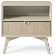 Lh-homefurniture Κομοδίνο Forest μπεζ 54x54x38cm P_FRST_11