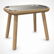 Τραπεζάκι Ψηλό Paff 5610C5610-2C5618 50x35x43cm Oak Brushed Steel Umage