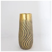 Βάζο Κεραμικό καφέ &amp; Χρυσό 14.5x4.5x35cm 752-20130 Estheti-752-20130-Χρυσό 752-20130