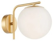 Απλίκα Φωτιστικό Τοίχου Nefeli E14 LED IP20 40W Χρυσό-Λευκό 4299900 Viokef-4299900-Λευκό-Χρυσό 4299900