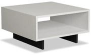 Τραπέζι σαλονιού Hola pakoworld antique λευκό-ανθρακί 60x60x32εκ (1 τεμάχια)