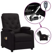 vidaXL Πολυθρόνα Μασάζ Ηλεκτρική Μαύρο από Συνθετικό Δέρμα