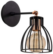 Φωτιστικό Τοίχου - Απλίκα Kemah 525NOR3184 Φ15x24cm 1xE27 40W Black-Bronze Opviq