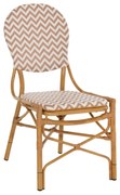 Καρέκλα C5927.03 Αλουμινίου Bamboo Look Φυσικό - Λευκό 46x56x95Y εκ. 46x56x95 εκ.