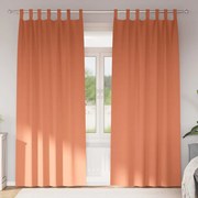 vidaXL Κουρτίνες με κουρτίνες 2 pcs Τερακότα 260 x 140 εκ. Πολυεστέρας
