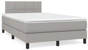 ΚΡΕΒΑΤΙ BOXSPRING ΜΕ ΣΤΡΩΜΑ ΑΝΟΙΧΤΟ ΓΚΡΙ 120X190 ΕΚ. ΥΦΑΣΜΑΤΙΝΟ 3269723