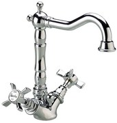 Μπαταρία νιπτήρος Bugnatese Princeton-Ασημί