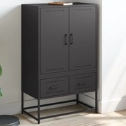 Ντουλάπι Μαύρο 68x39x111,5 εκ. από Χάλυβα 846608