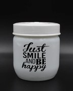 Δοχείο Κουζίνας Γυάλινο 425ml Just Smile Veltihome 21-14635 White