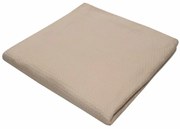 Κουβέρτα Βαμβακερή Πικέ Μονή 170x260εκ. Sanforized Beige