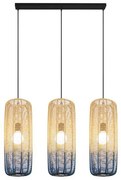 ΦΩΤΙΣΤΙΚΟ ΚΡΕΜΑΣΤΟ ΤΡΙΦΩΤΟ Ε27 L1000XH1200 RATTAN ΑΣΠΡΟ ΓΑΛΑΖΙΟ ARTE ILLUMINA KAI Eurolamp 144-33030