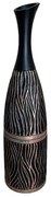 Βάζο 0038-223-036 14x14x60,5cm Black-Bronze Polyresin