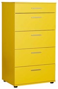 Συρταριέρα Trendline 5 Megapap χρώμα κίτρινο 60x44x108εκ. GP009-0161