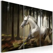 Πίνακας - A white horse in the midst of the trees - 120x80