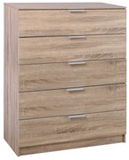 DRAWER Συρταριέρα με 5 Συρτάρια, Απόχρωση Sonoma  80x40x102cm Ε758,2
