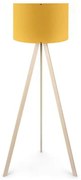 Φωτιστικό δαπέδου Rosling Megapap Mdf/ύφασμα/ Pvc χρώμα φυσικό/κροκί 38x21x140εκ.