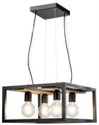 Κρεμαστό Φωτιστικό Οροφής Μέταλλο/Ξύλο μαύρο 573-3/4 Arkolight-573-3/4-Μαύρο 573-3/4