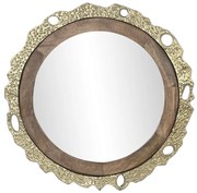 Τοίχο καθρέφτη DKD Home Decor Καφέ Χρυσό 78,5 x 2,5 x 78,5 cm