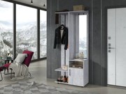 Έπιπλο Εισόδου με Κρεμάστρα/Καθρέπτη/Παπουτσοθήκη FREGAT Γκρί Σκυροδέματος 82,4x38x197,5