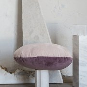 Μαξιλάρι Διακοσμητικό (Με Γέμιση) - Velvety Powder Pink/Cassis Nima 45X45 45x45cm Cotton-Velor