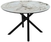 Τραπέζι ORACLE Στρόγγυλο Φ120x75εκ. Μπέζ Μάρμαρο