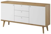 Lh-homefurniture Μπουφές 21103-PR Λευκό+Riviera 160x83x40cm 21103-PR