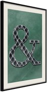 Αφίσα - Ampersand on Green Background - 40x60 - Μαύρο - Με πασπαρτού