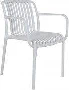 MODA Πολυθρόνα Στοιβαζόμενη PP - UV Άσπρο Ε3800,1