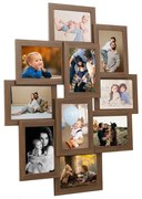 vidaXL Πλαίσιο Φωτογραφιών Κολάζ Αν. Καφέ για Φωτ. 10 x (13x18εκ.) MDF