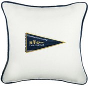 Μαξιλάρι Διακοσμητικό (Με Γέμιση) Mtg Yachting Club Lc40107 50X50Cm White-Blue Mindthegap 50Χ50 Πούπουλο-Φτερό