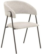 Καρέκλα Rachele 264-000001 52x53x83cm Light Grey Μέταλλο,Ύφασμα