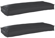 vidaXL Σετ Μαξιλαριών Πάγου 2 pcs Μαύρο 100 x 40 x 8 εκ Ύφασμα Oxford