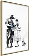 Αφίσα - Banksy: Stop and Search  - 40x60 - Χρυσό - Χωρίς πασπαρτού