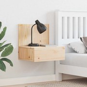 vidaXL Κομοδίνο με συρτάρι Καφέ 42 x 32.5 x 40 εκ Μασίφ ξύλο πεύκου