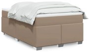 Κρεβάτι Boxspring με Στρώμα Καπουτσίνο 120x200εκ.από Συνθ.Δέρμα - Καφέ