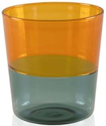 Ποτήρι Νερού 280TMA1988 8x8x9cm 320ml Amber-Green Hermia Γυαλί