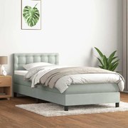 ΚΡΕΒΑΤΙ BOXSPRING ΜΕ ΣΤΡΩΜΑ ΑΝΟΙΧΤΟ ΓΚΡΙ 100X210 ΕΚ. ΒΕΛΟΥΔΙΝΟ 3316581