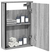 vidaXL Καθρέφτης Μπάνιου Ντουλάπι Γκρι Sonoma 42x12x60 εκ Επεξ. Ξύλο