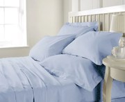 Σεντόνια Μονά 170x270 Ποπλίνα Σετ 3 Τεμ. Anna Riska Prestige 2 Sky Blue