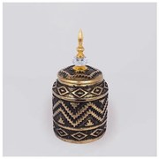 Βάζο Κεραμικό Μαύρο-Χρυσό 15x15x28.3cm 752-20357 Estheti 752-20357 Μαύρο-Χρυσό