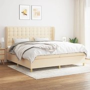 ΚΡΕΒΑΤΙ BOXSPRING ΜΕ ΣΤΡΩΜΑ ΚΡΕΜ 200X200 ΕΚ. ΥΦΑΣΜΑΤΙΝΟ 3128874