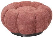 Σκαμπό Nester pakoworld μπουκλέ ύφασμα σε απόχρωση σάπιο μήλο Φ60x31εκ