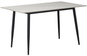Τραπέζι Gustas 278-000003 160x90x75cm Marble Effect White-Black Πέτρα,Μέταλλο