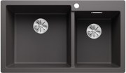 Blanco Pleon 9 Α Rock Grey SILGRANIT™ PuraDur™ Γρανιτένιος Νεροχύτης Ένθετος με 2 Γούρνες 86x50cm
